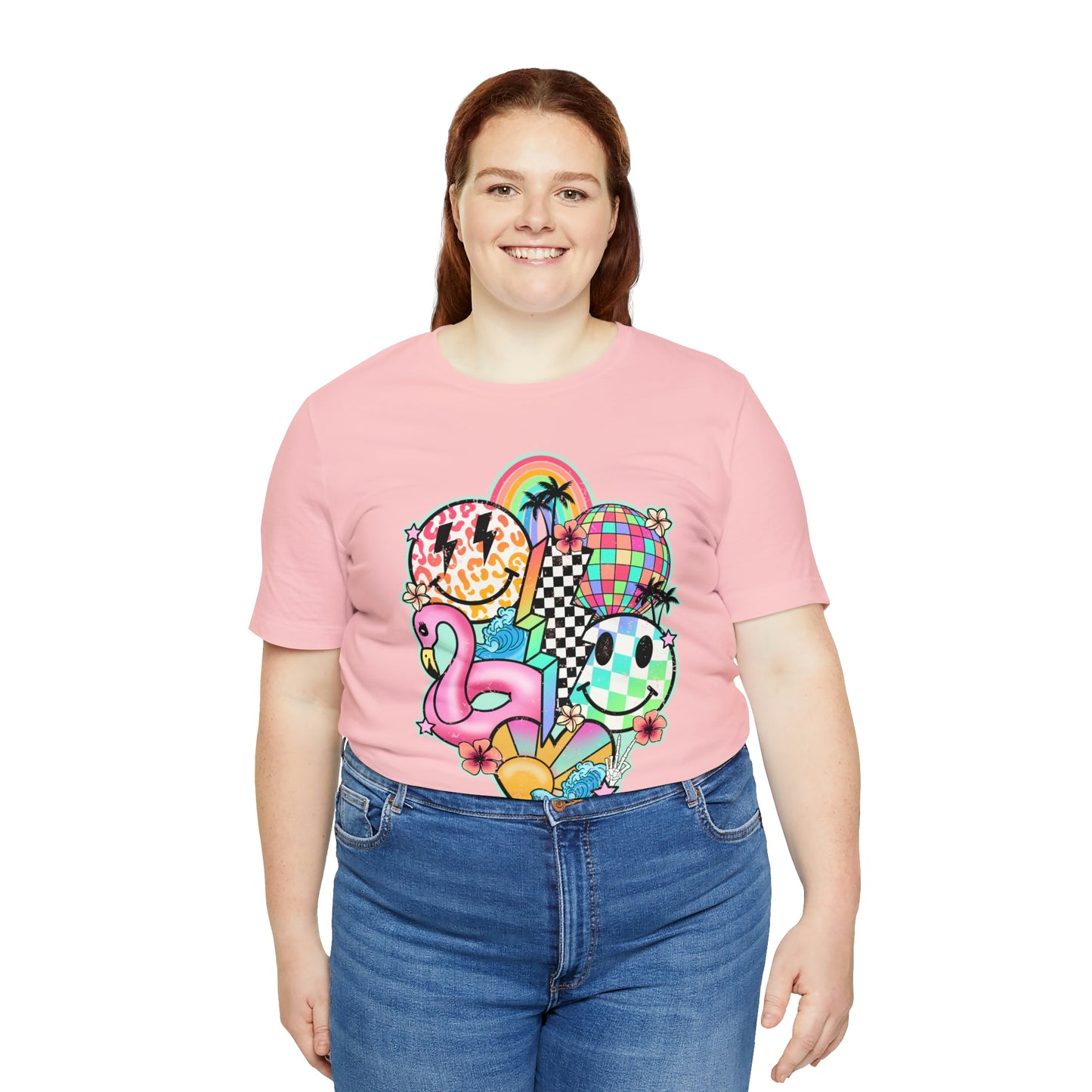 Neon Smiley Pool Party Tee - Unisex Shirt