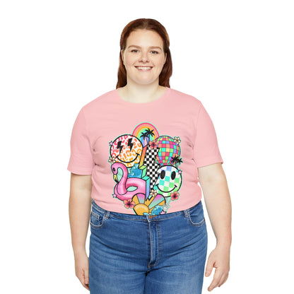 Neon Smiley Pool Party Tee - Unisex Shirt
