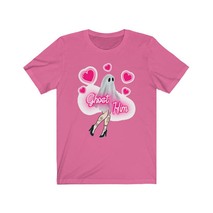 "Ghost Him" Sexy Legs And Pink Hearts Tee - Unisex Shirt