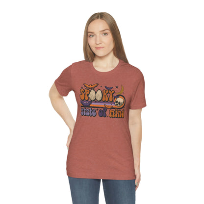 "Spooky State of Mind" Bats Moon And Skull Tee - Unisex Shirt