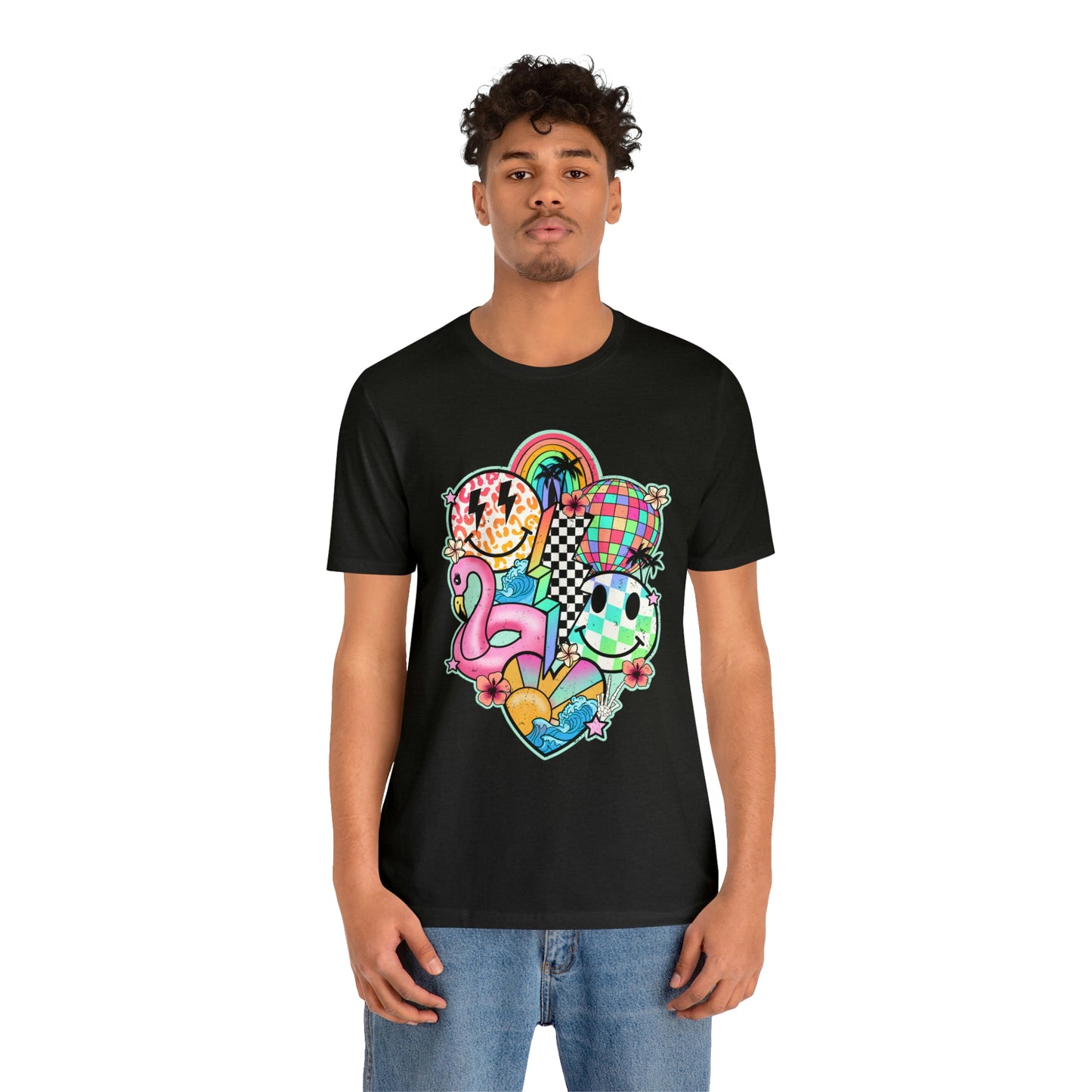Neon Smiley Pool Party Tee - Unisex Shirt