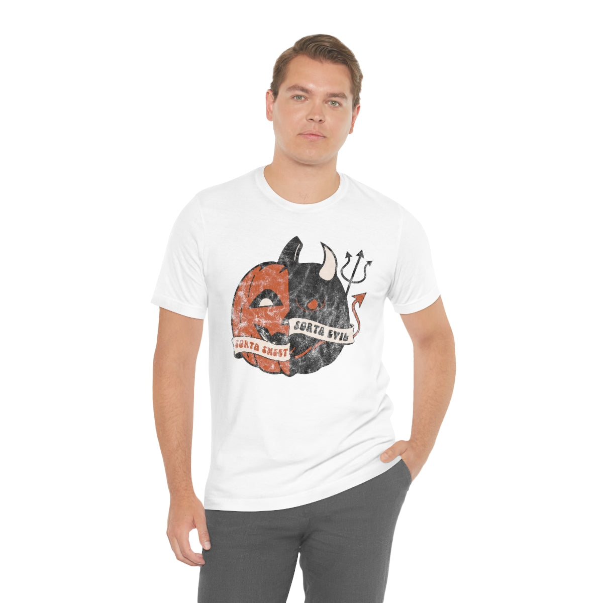 "Sorta Sweet Sorta Evil'" Jack-O-Lantern Tee - Unisex Shirt