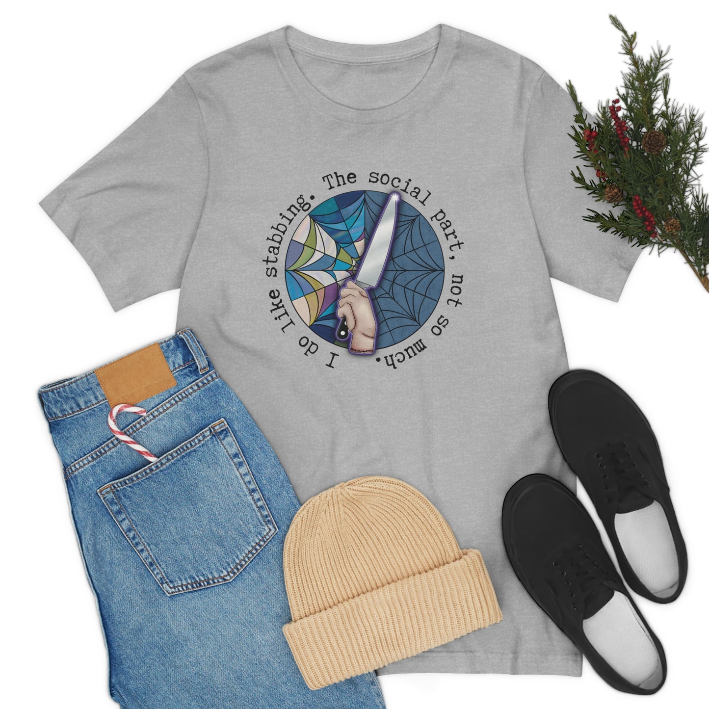 Stabbing Thing Knife Horror Tee - Unisex Shirt