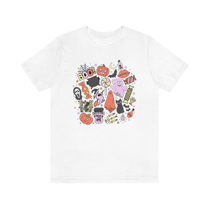 Trick-Or-Treat Spooky Doodles Tee - Unisex Shirt