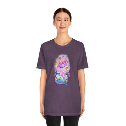 Witchy Good Vibes Smiley Cauldron Tee - Unisex Shirt