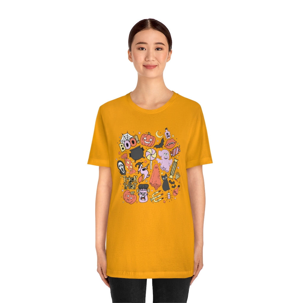 Trick-Or-Treat Spooky Doodles Tee - Unisex Shirt
