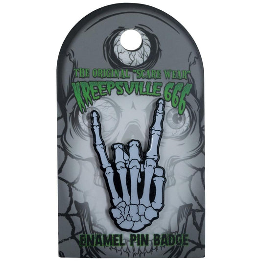 Skeleton Devil Glow Enamel Pin
