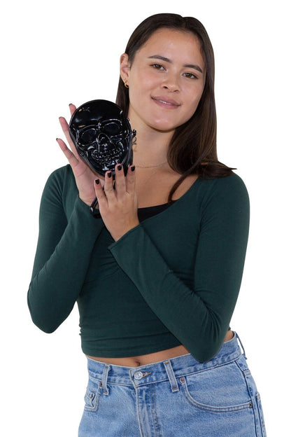 Smiling Skull Wristlet