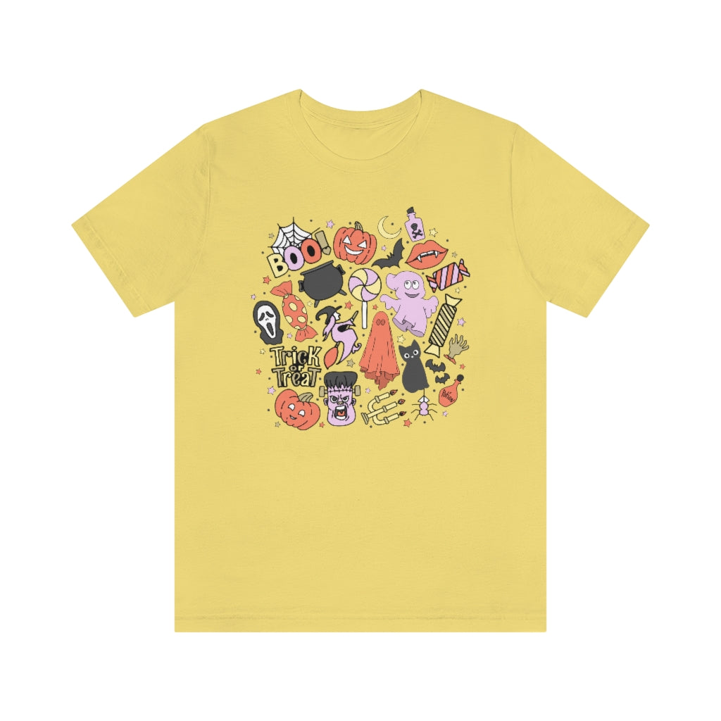 Trick-Or-Treat Spooky Doodles Tee - Unisex Shirt