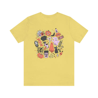 Trick-Or-Treat Spooky Doodles Tee - Unisex Shirt