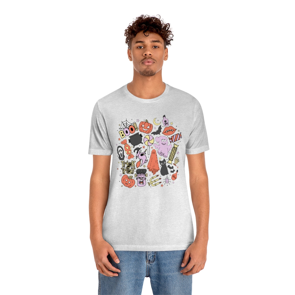 Trick-Or-Treat Spooky Doodles Tee - Unisex Shirt