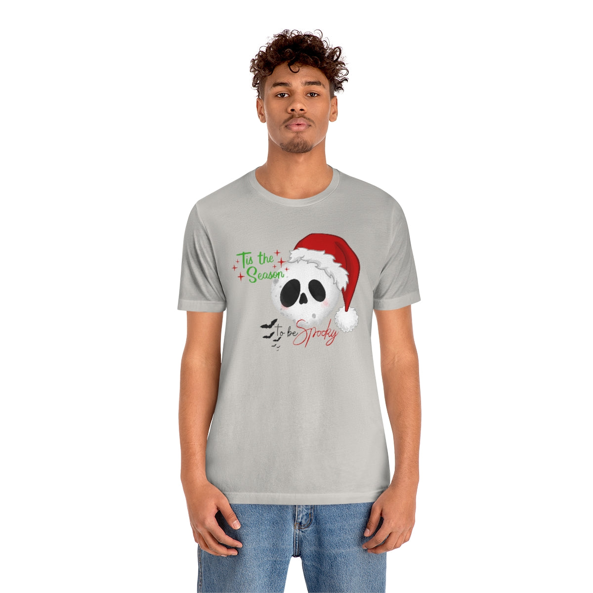 "Tis the Season to be Spooky'" Skull Santa Christmas Tee - Unisex Shirt