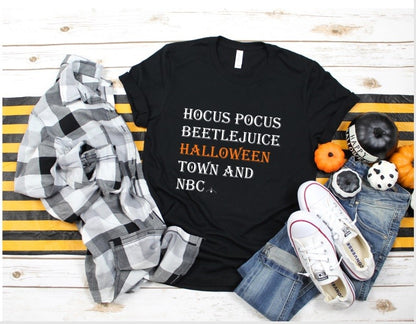 "Halloween Movies" Orange And Black Tee - Unisex Shirt