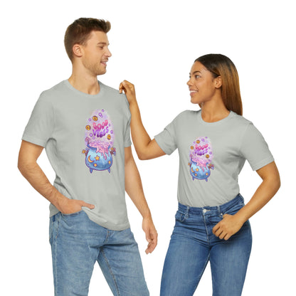 Witchy Good Vibes Smiley Cauldron Tee - Unisex Shirt