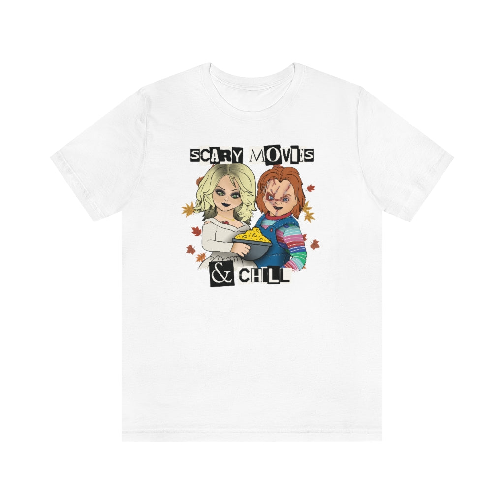 "Scary Movies & Chill" Horror Chucky Tee - Unisex Shirt