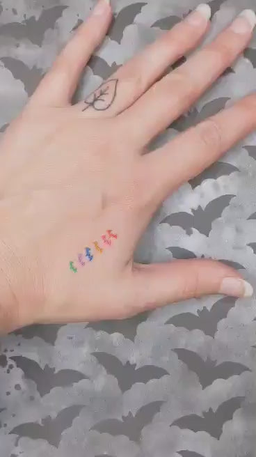 Rainbow Bat Stamps and Eye Liner Makeup (Ashley Hay Design)