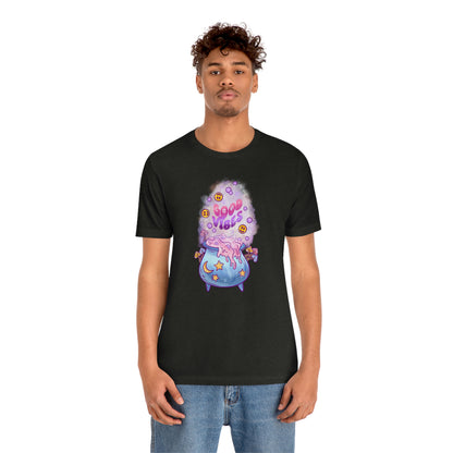 Witchy Good Vibes Smiley Cauldron Tee - Unisex Shirt