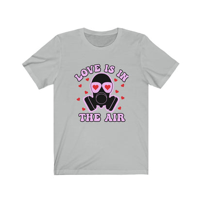 "Love is in the Air" Pink And Red Hearts Gas Mask Tee - Unisex Shirt