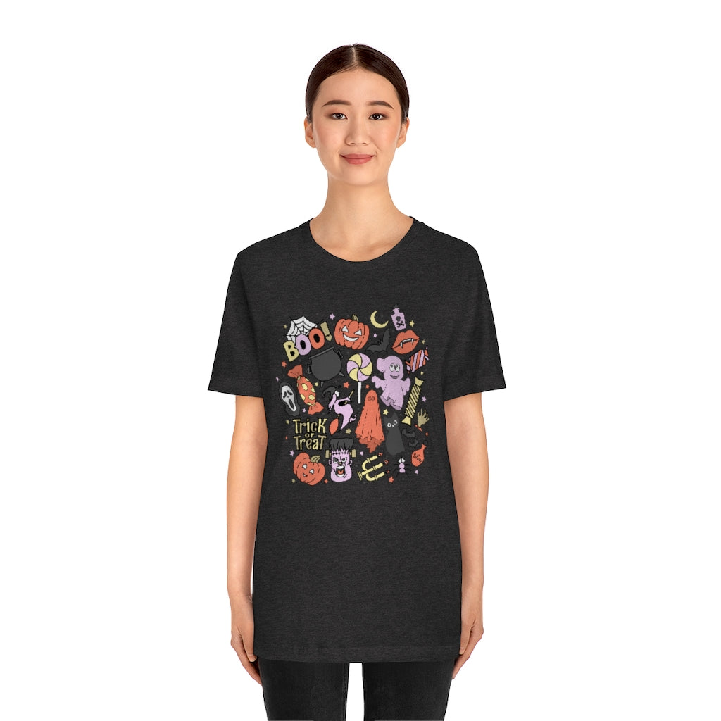 Trick-Or-Treat Spooky Doodles Tee - Unisex Shirt