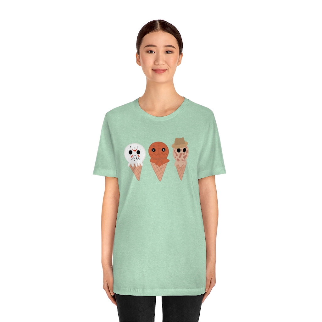 Horror Movie Spooky Ice Cream Tee - Unisex Shirt
