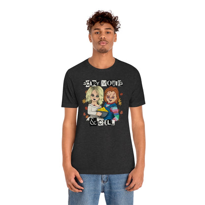 "Scary Movies & Chill" Horror Chucky Tee - Unisex Shirt