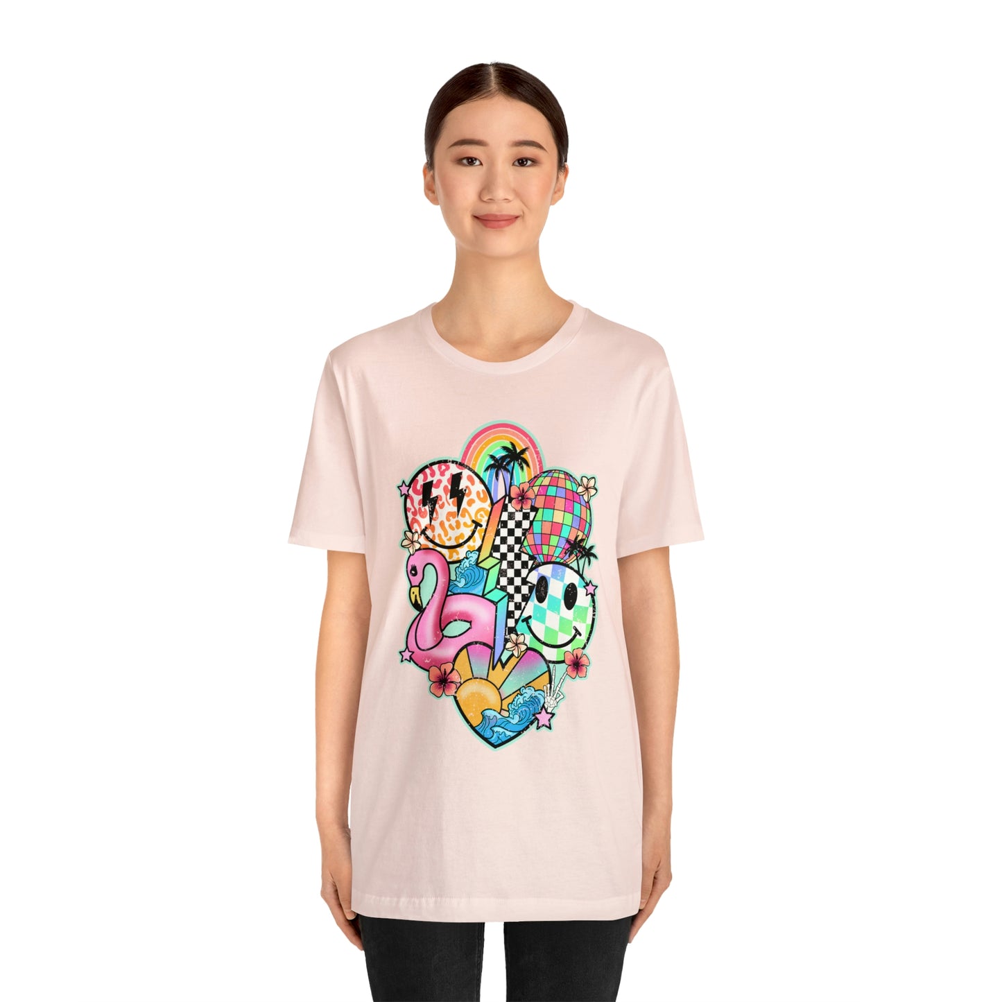 Neon Smiley Pool Party Tee - Unisex Shirt