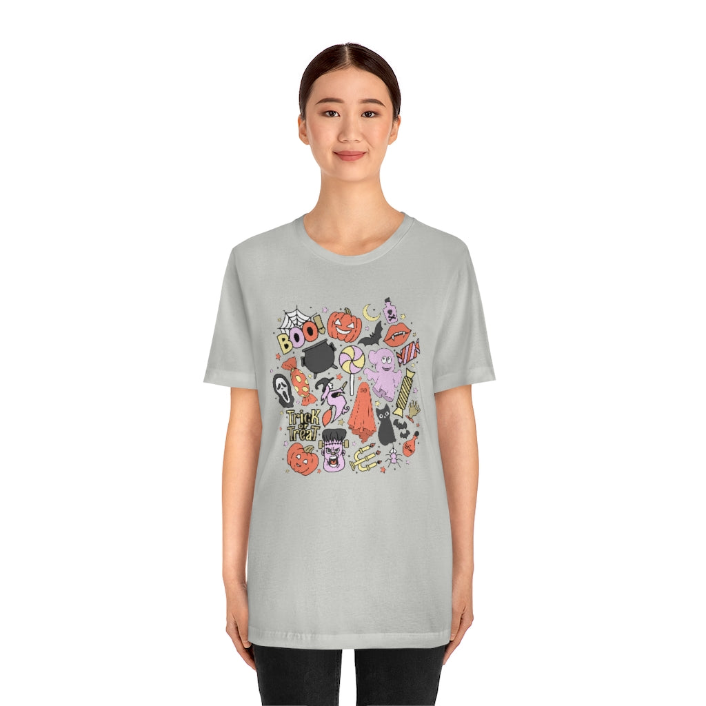 Trick-Or-Treat Spooky Doodles Tee - Unisex Shirt