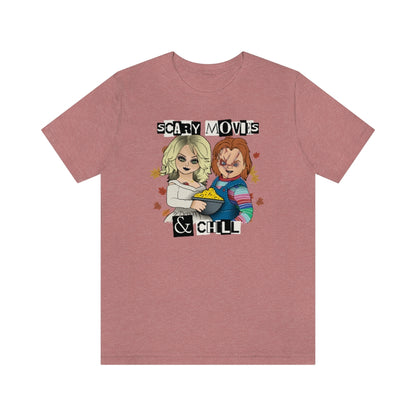 "Scary Movies & Chill" Horror Chucky Tee - Unisex Shirt