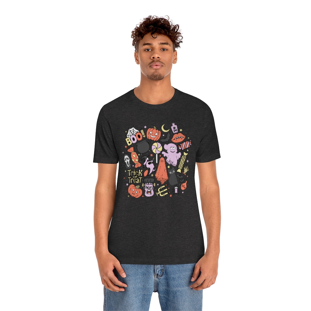 Trick-Or-Treat Spooky Doodles Tee - Unisex Shirt