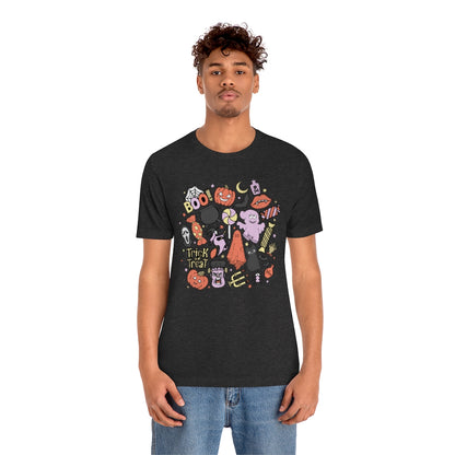 Trick-Or-Treat Spooky Doodles Tee - Unisex Shirt