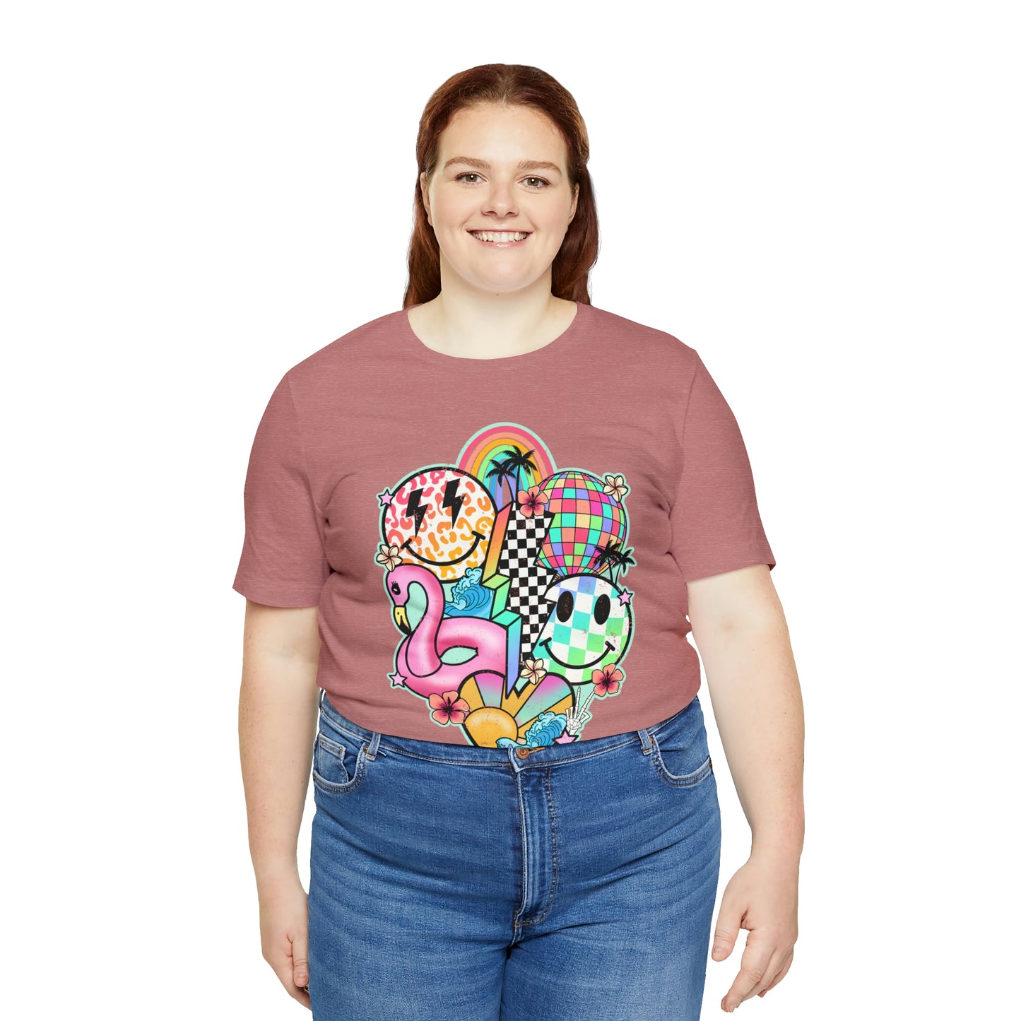 Neon Smiley Pool Party Tee - Unisex Shirt
