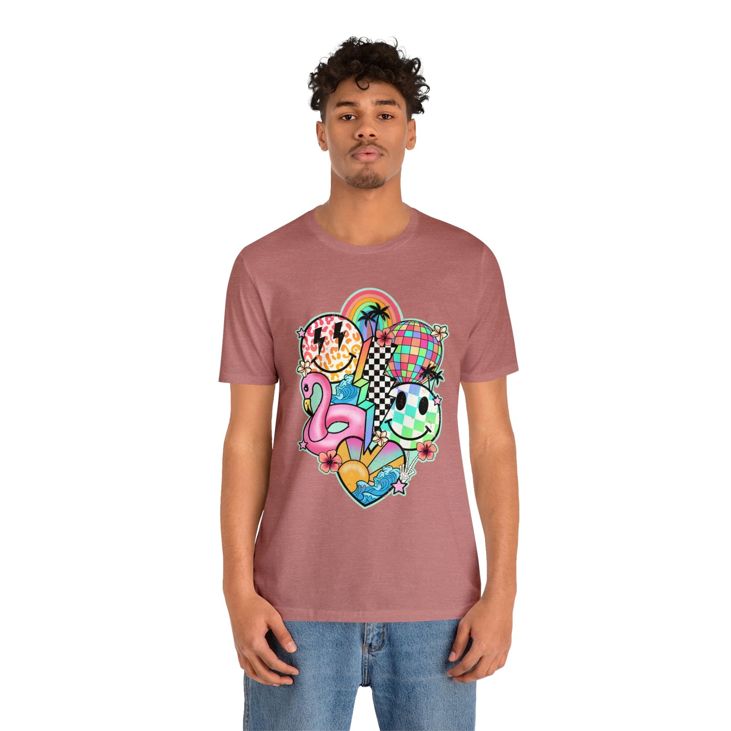 Neon Smiley Pool Party Tee - Unisex Shirt