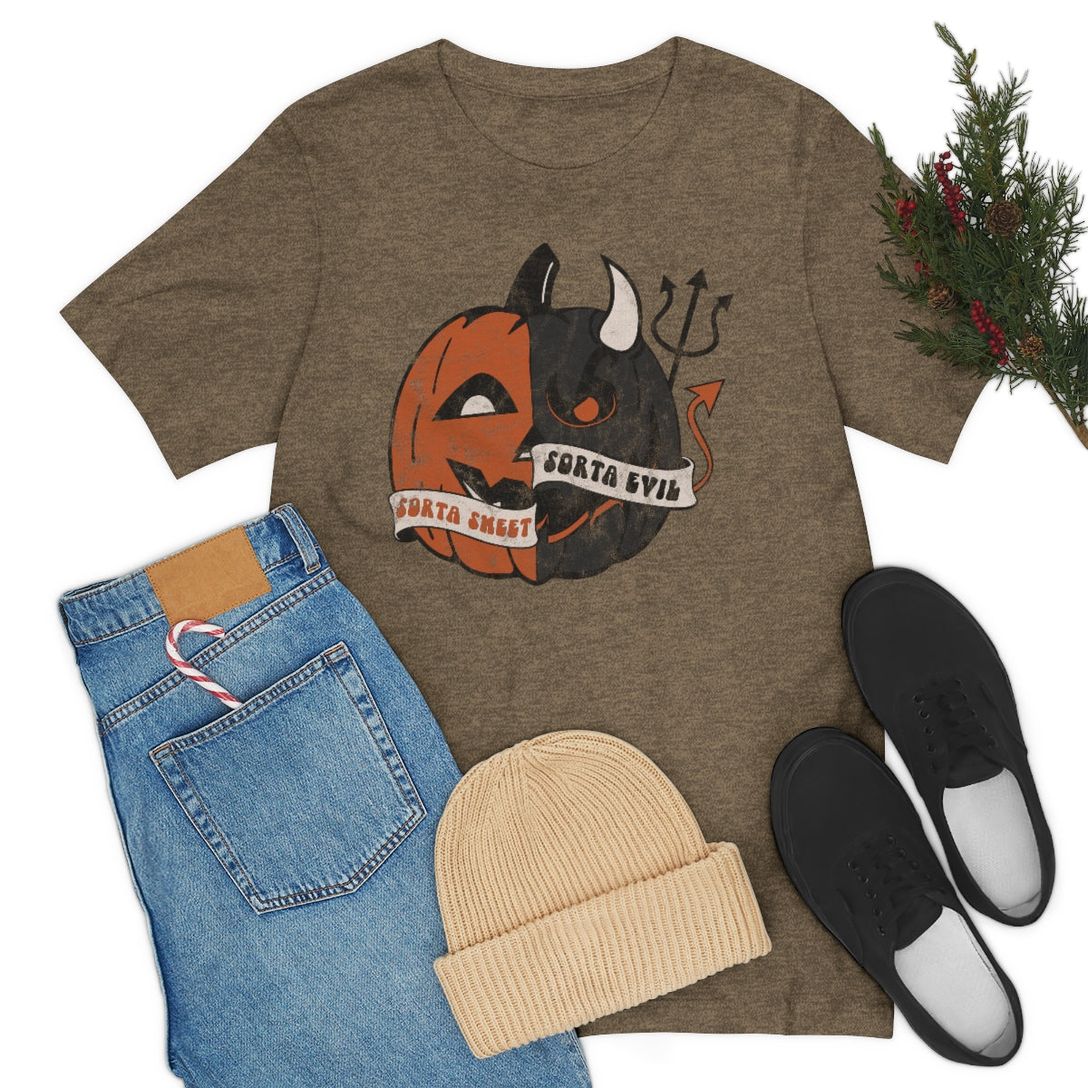 "Sorta Sweet Sorta Evil'" Jack-O-Lantern Tee - Unisex Shirt