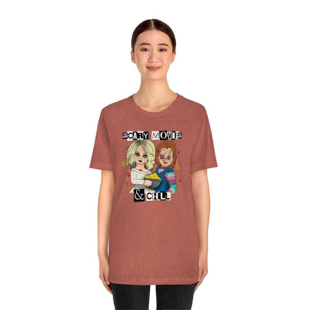 "Scary Movies & Chill" Horror Chucky Tee - Unisex Shirt