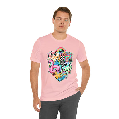 Neon Smiley Pool Party Tee - Unisex Shirt