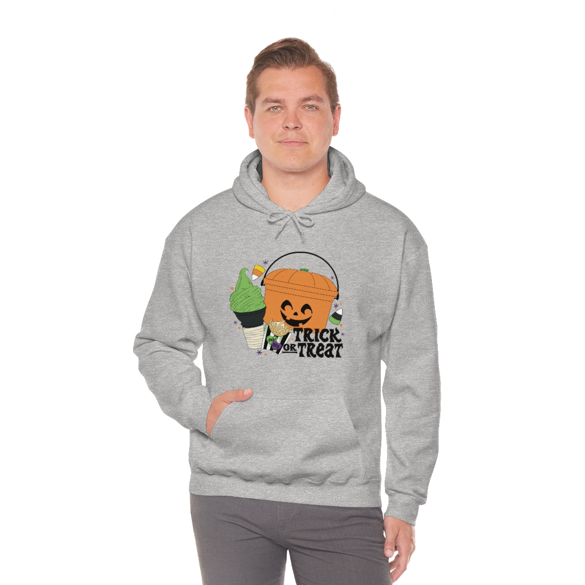 Vintage Halloween Buckets "Trick or Treat" Hooded Sweatshirt