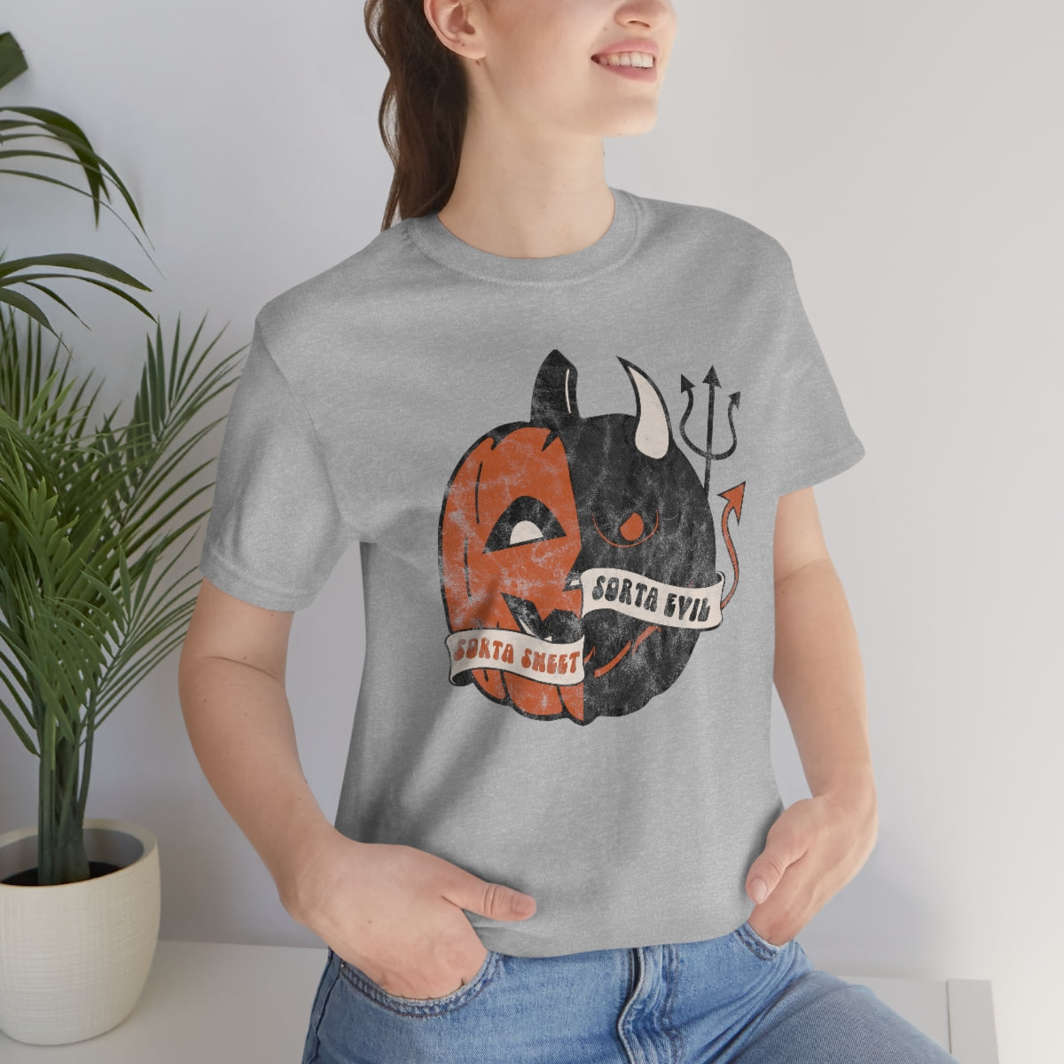 "Sorta Sweet Sorta Evil'" Jack-O-Lantern Tee - Unisex Shirt