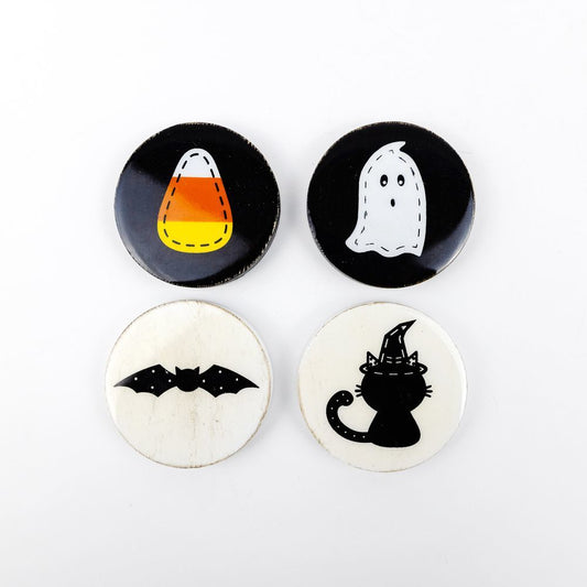 Halloween Set of Wooden Magnets