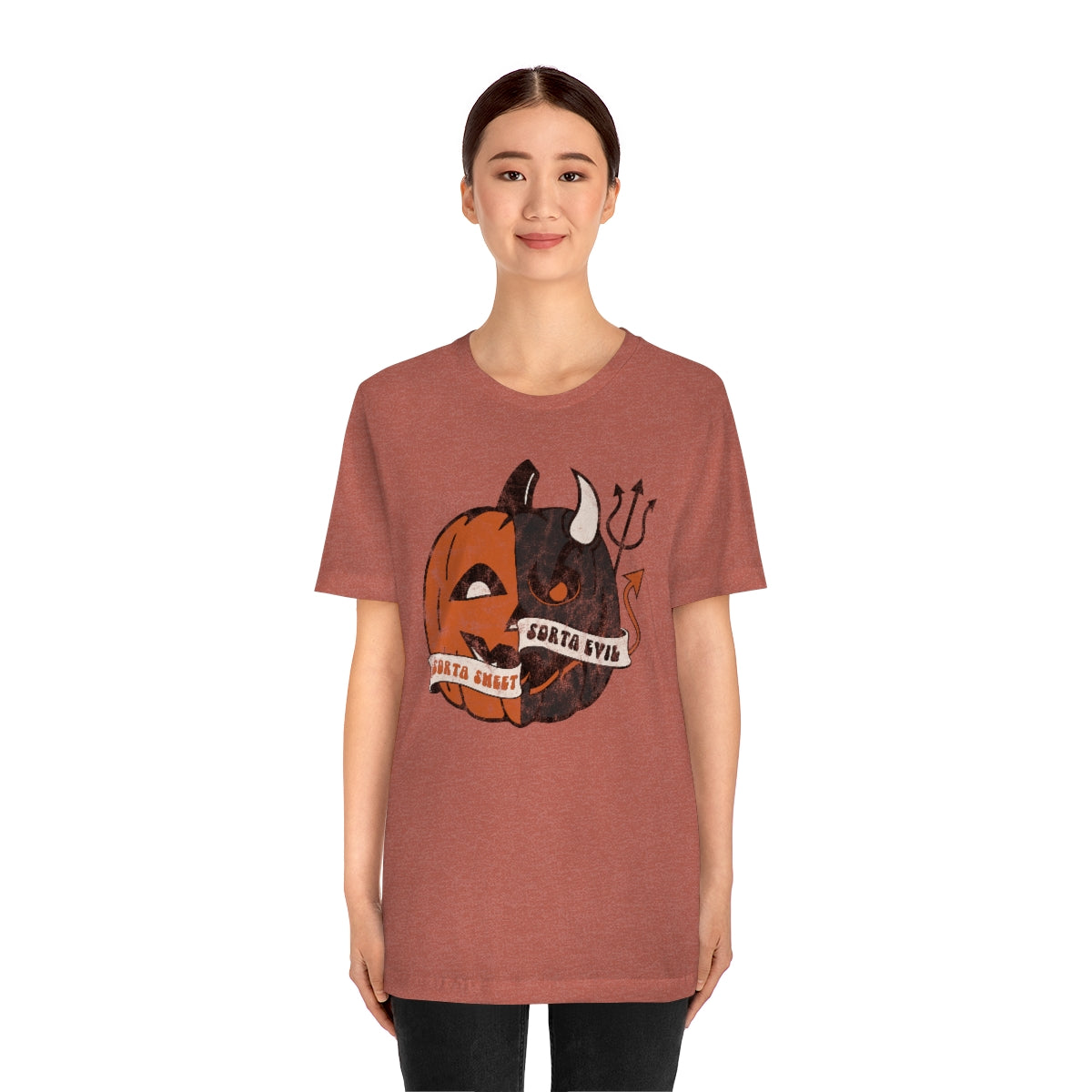 "Sorta Sweet Sorta Evil'" Jack-O-Lantern Tee - Unisex Shirt
