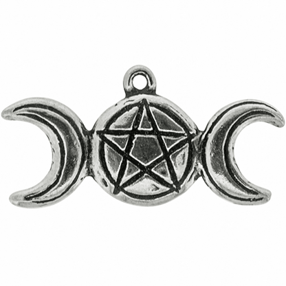 Triple Goddess - Pewter Charm Necklace