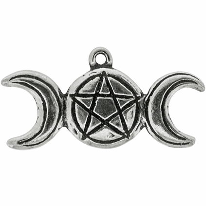 Triple Goddess - Pewter Charm Necklace