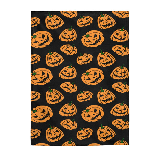 Jack-o-Lantern Velveteen Plush Blanket