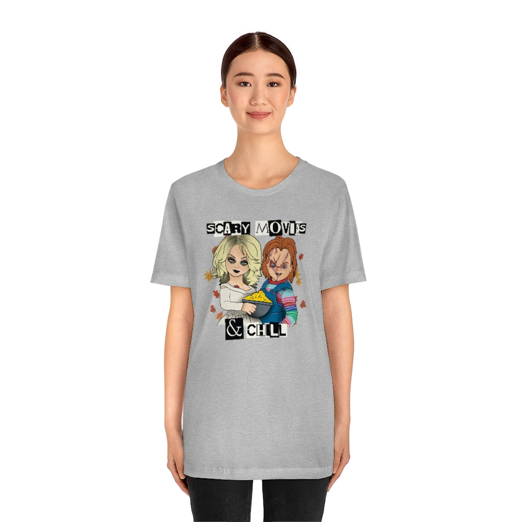 "Scary Movies & Chill" Horror Chucky Tee - Unisex Shirt