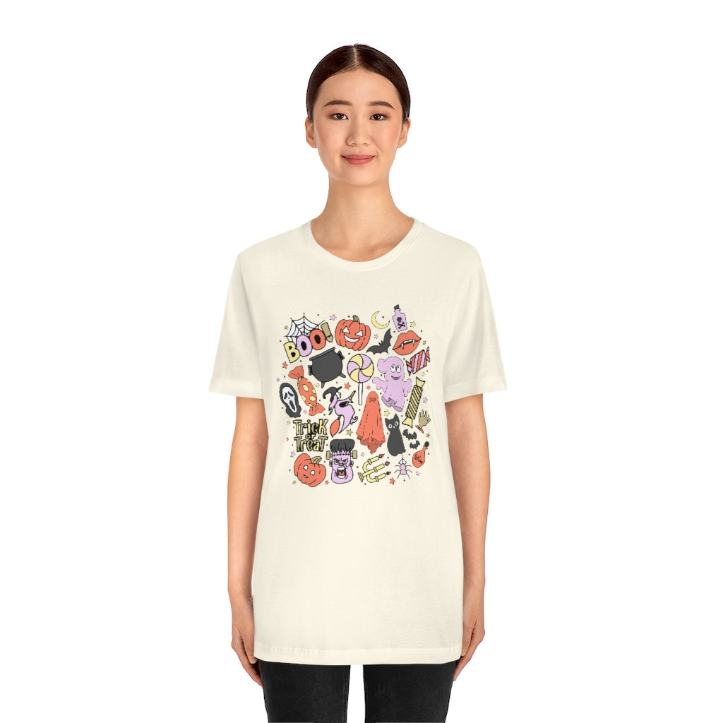 Trick-Or-Treat Spooky Doodles Tee - Unisex Shirt