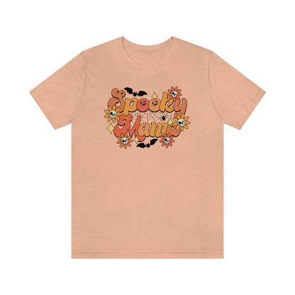 Bats Flowers And Skulls Summer "Spooky Mama" Tee - Unisex Shirt