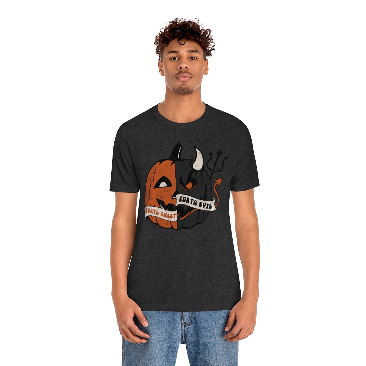 "Sorta Sweet Sorta Evil'" Jack-O-Lantern Tee - Unisex Shirt
