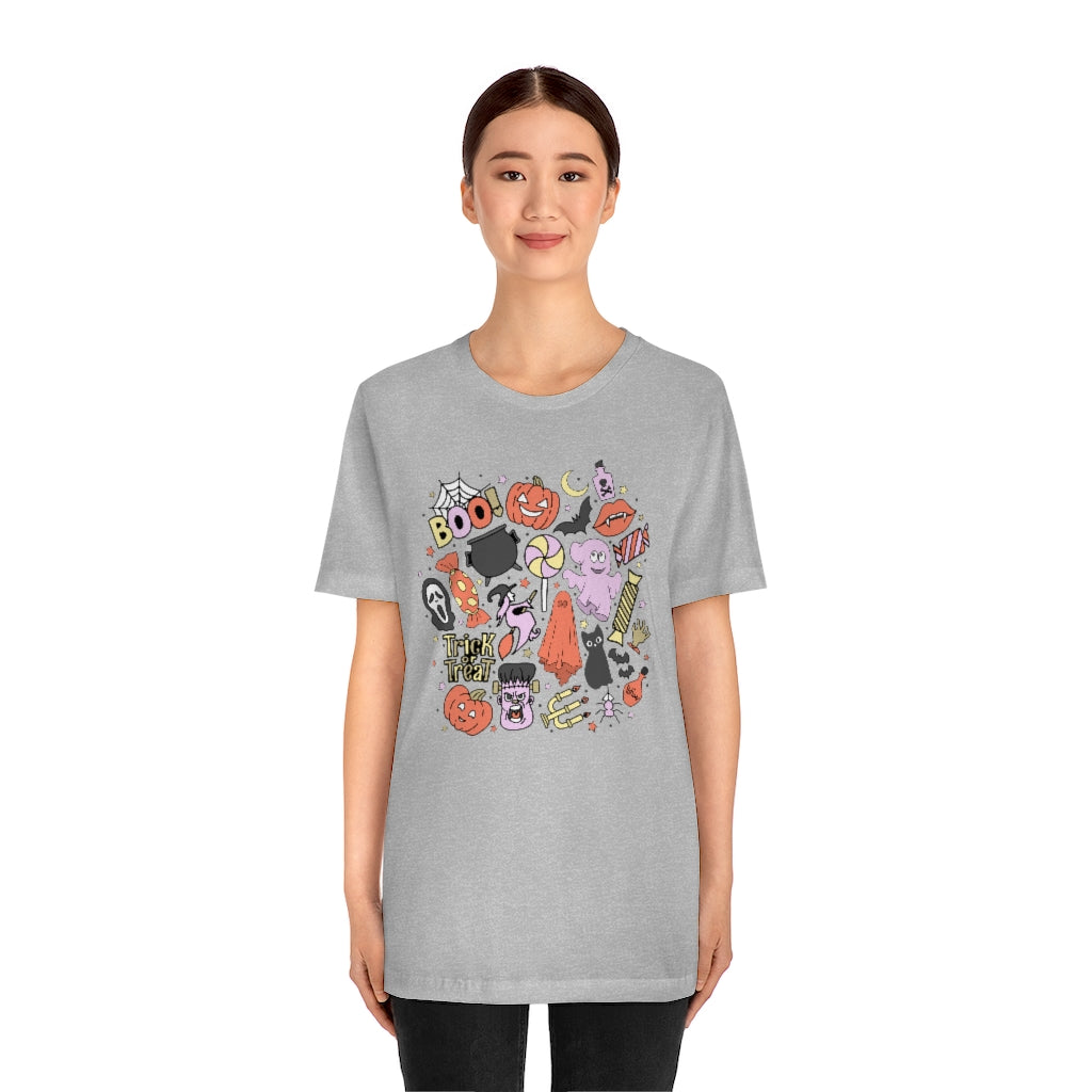 Trick-Or-Treat Spooky Doodles Tee - Unisex Shirt