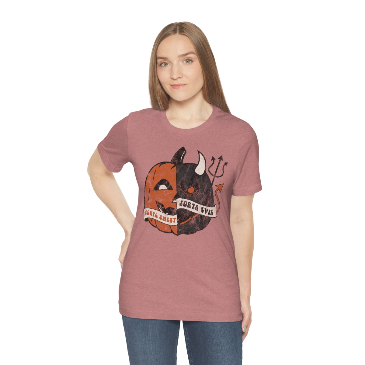 "Sorta Sweet Sorta Evil'" Jack-O-Lantern Tee - Unisex Shirt