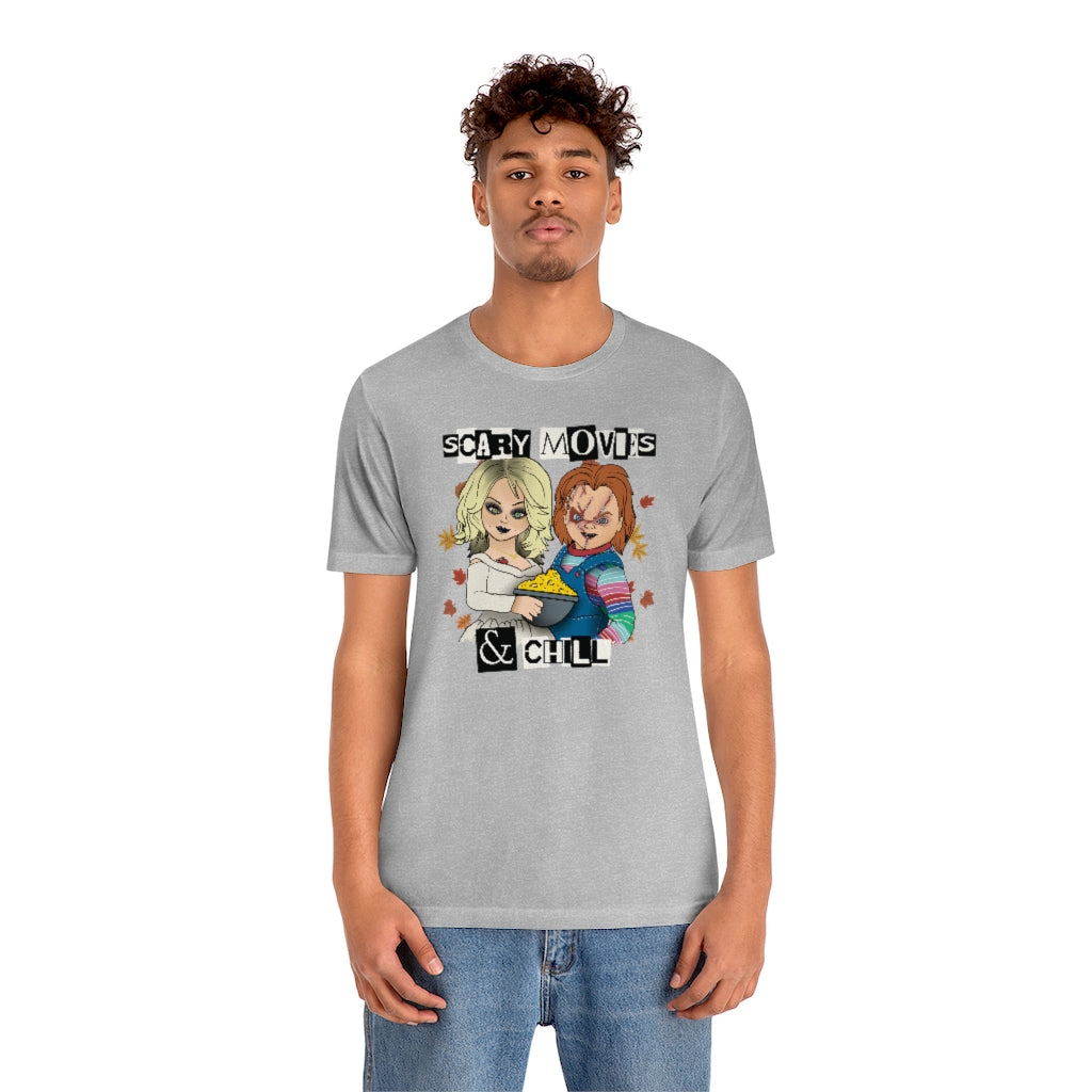 "Scary Movies & Chill" Horror Chucky Tee - Unisex Shirt