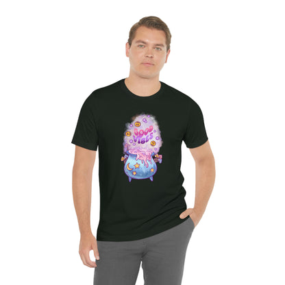 Witchy Good Vibes Smiley Cauldron Tee - Unisex Shirt